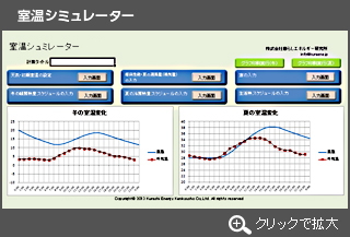 室温シミュレーターver1-1画面